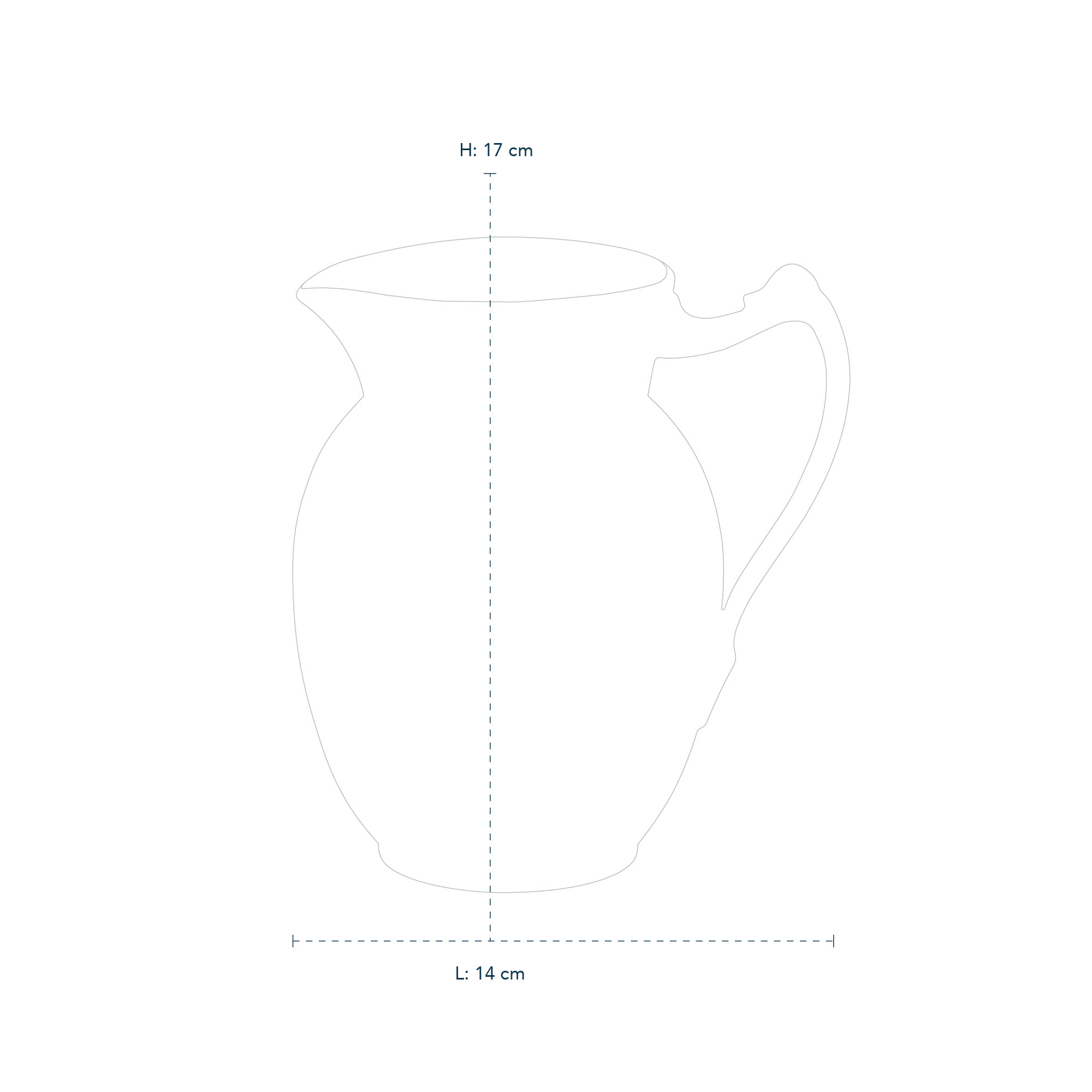 Line Drawing of Star Fluted Jug 90cl